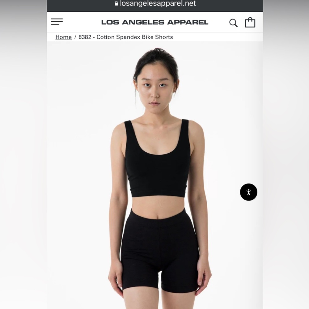 EUC Los Angeles Apparel spandex bike shorts black M